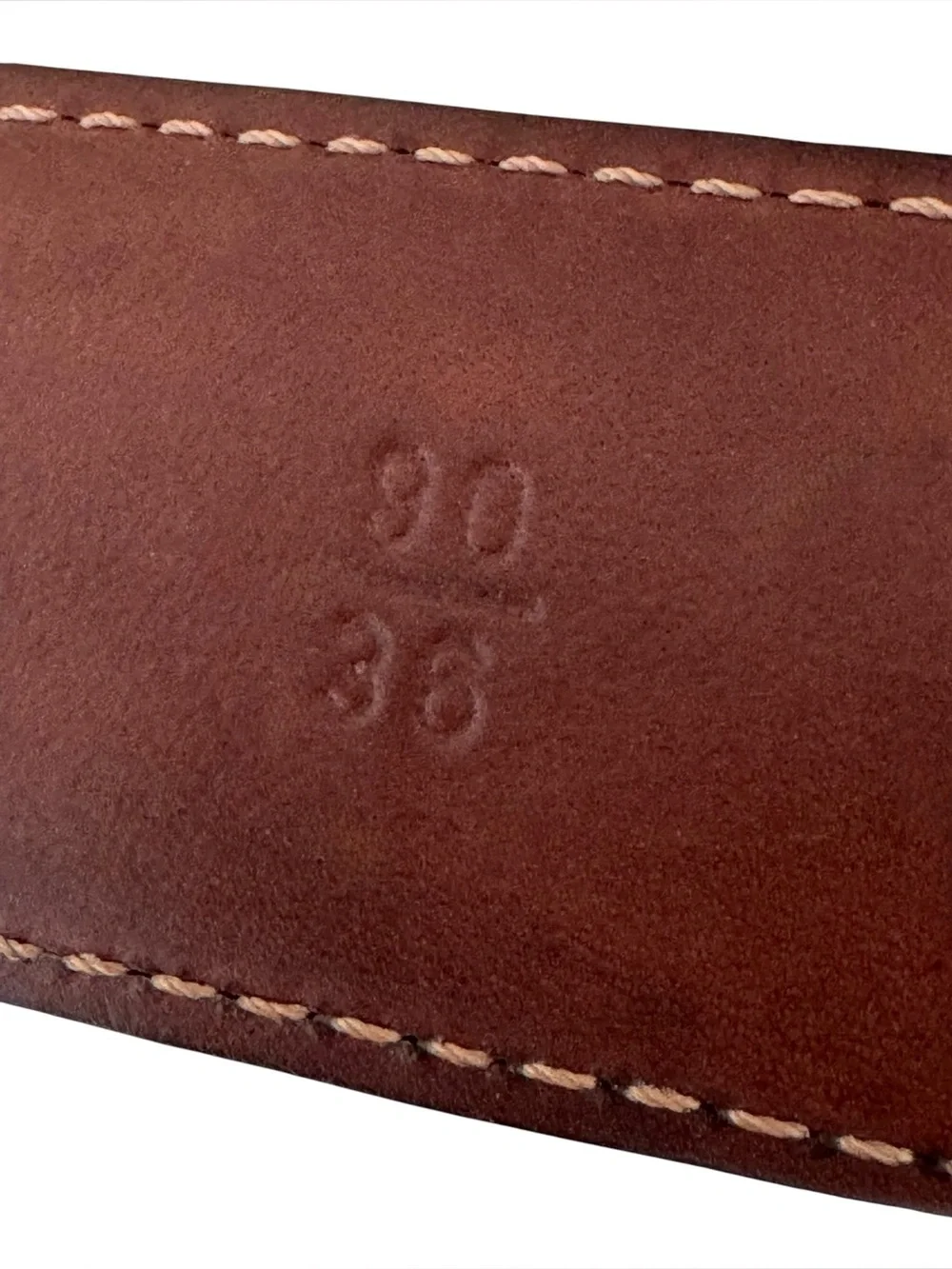 Allen Edmonds Manistee Dress Belt Dark Brown Genuine Leather Sz 36
